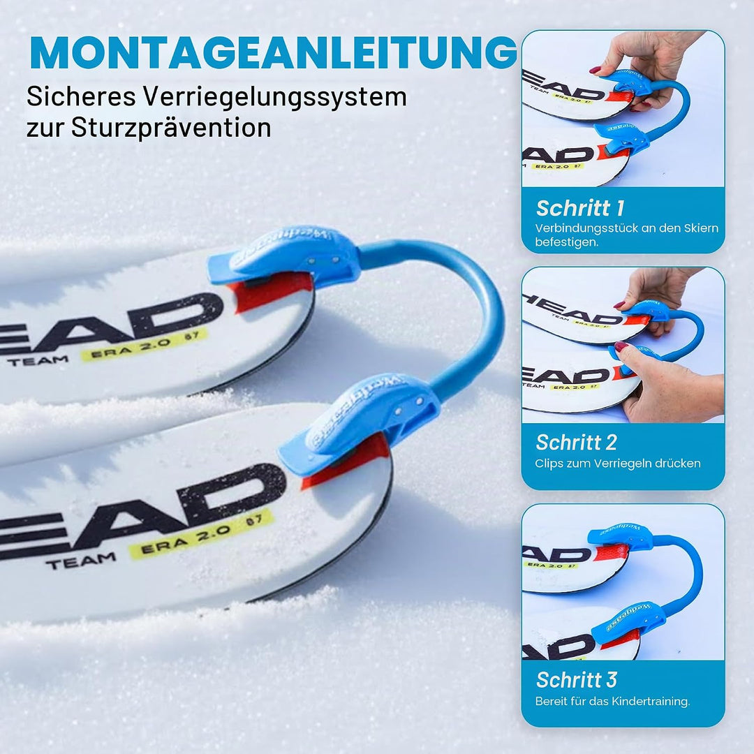 Wedgease - Ski Tip Connector - Teach Kids to Ski - Ski Trainer by Launch Pad Türkis, Türkis