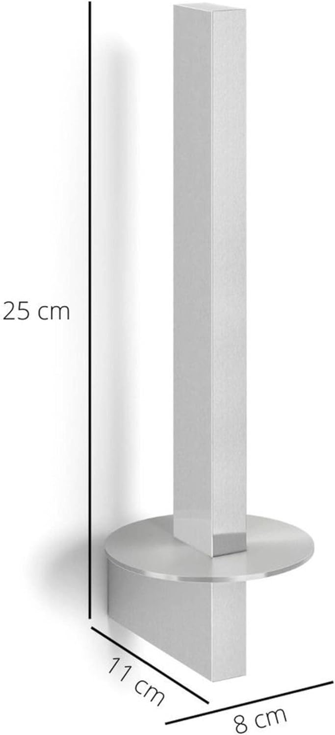 ZACK Linea PORTARROLLOS WC VERTI. Mate, Ceramic, Silber, One Size
