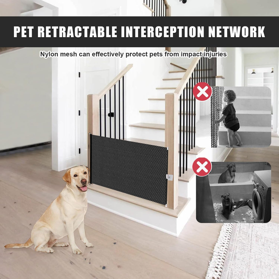 Absperrgitter Hund Absperrgitter Hundegitter Wohnung,Versenkbares Kleintiergehege zur Sicherheit von