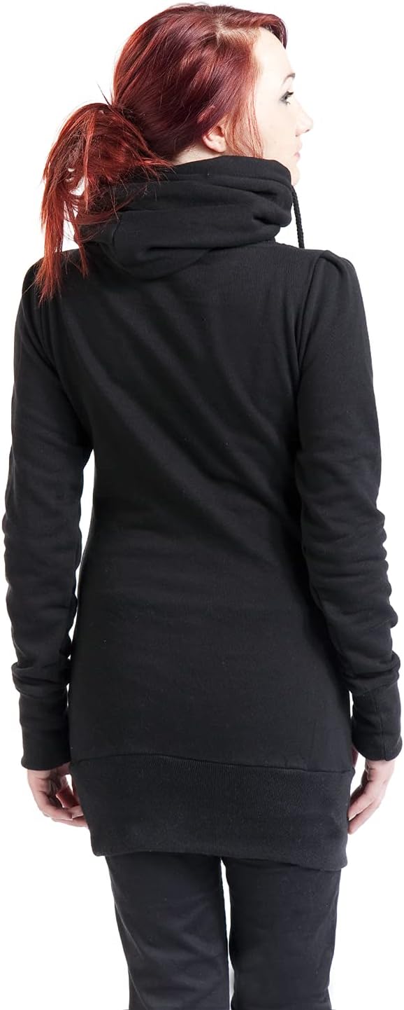 Forplay RED by EMP Damen schwarzer Langer Pullover L Schwarz, L Schwarz