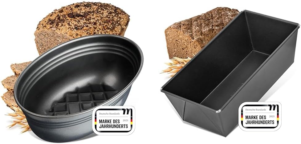 Zenker Brotform oval BLACK METALLIC, Brotbackform & Brotbackform 30 cm Pure, Königskuchenform mit An