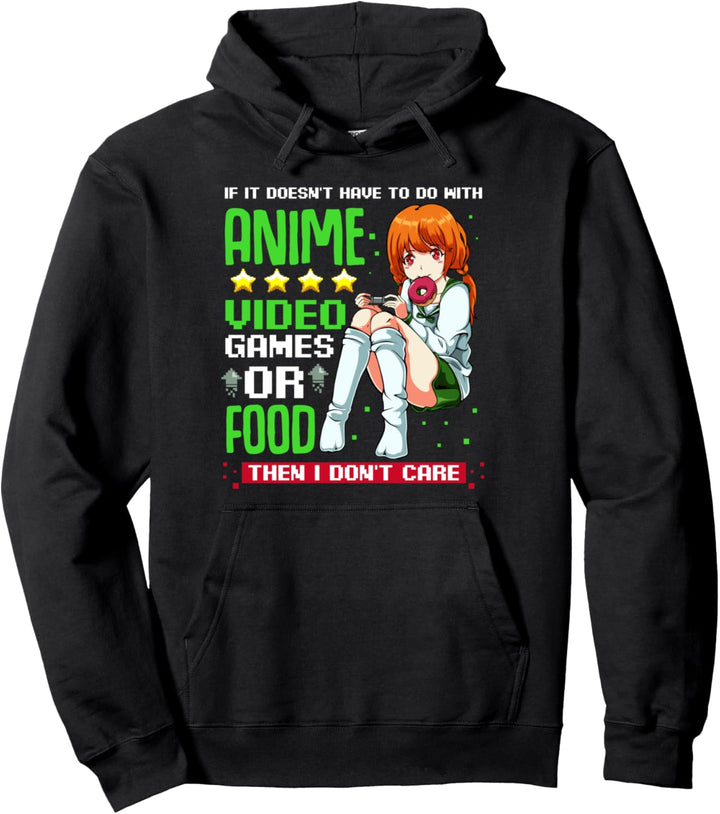 Anime Video Games Food Donuts Kawaii Otaku Japan Manga Tokyo Pullover Hoodie