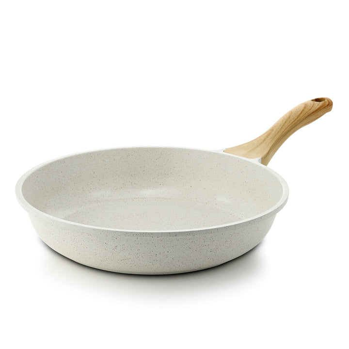 SENSARTE Weiss Keramik 28cm Antihaft Bratpfanne Skillet, Schweizer Beschichtung Omelette Pfanne, Ges