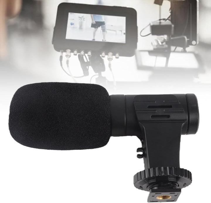 Goshyda On-Camera-Mikrofon, 3,5-mm-Universal-Videomikrofon, Rauschunterdrückungsmikrofon mit Winddic