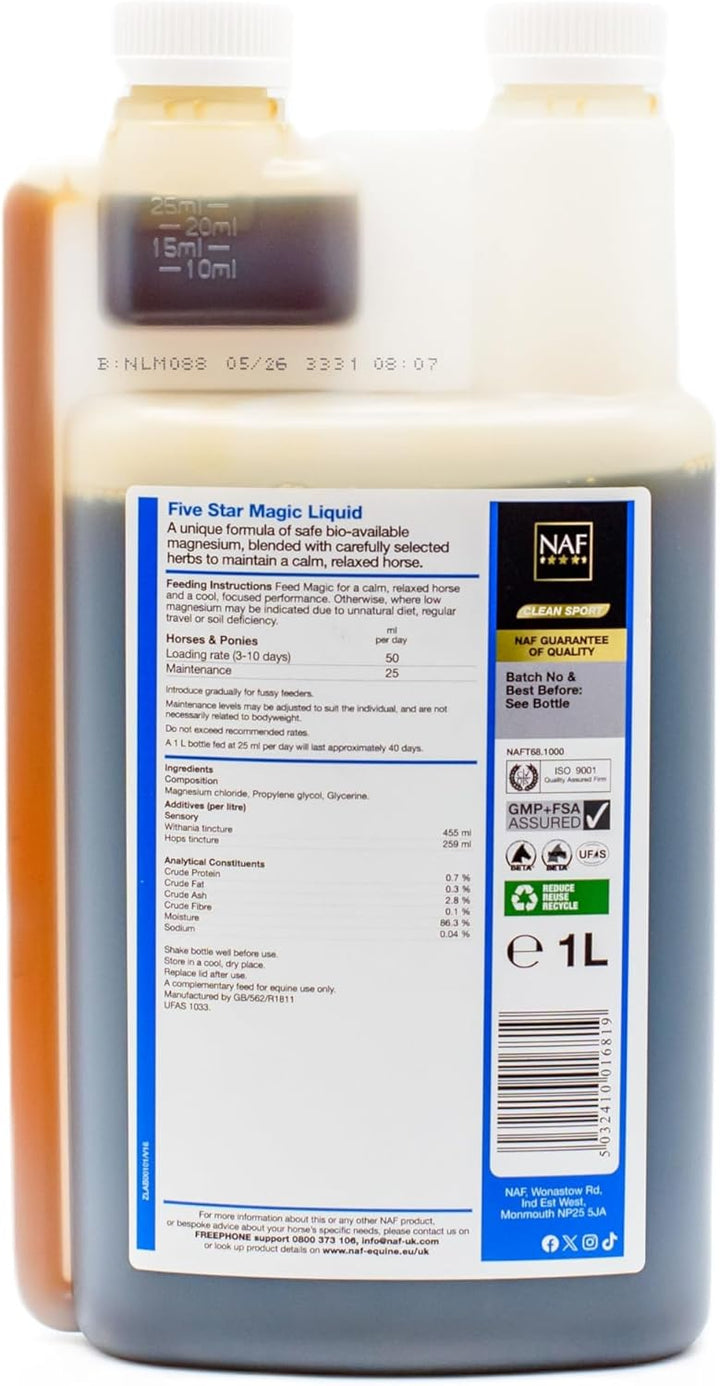 NAF Equine Equine 5032410016819 Magic 5 Star flüssig - 1 L klar 1 l, klar 1 l
