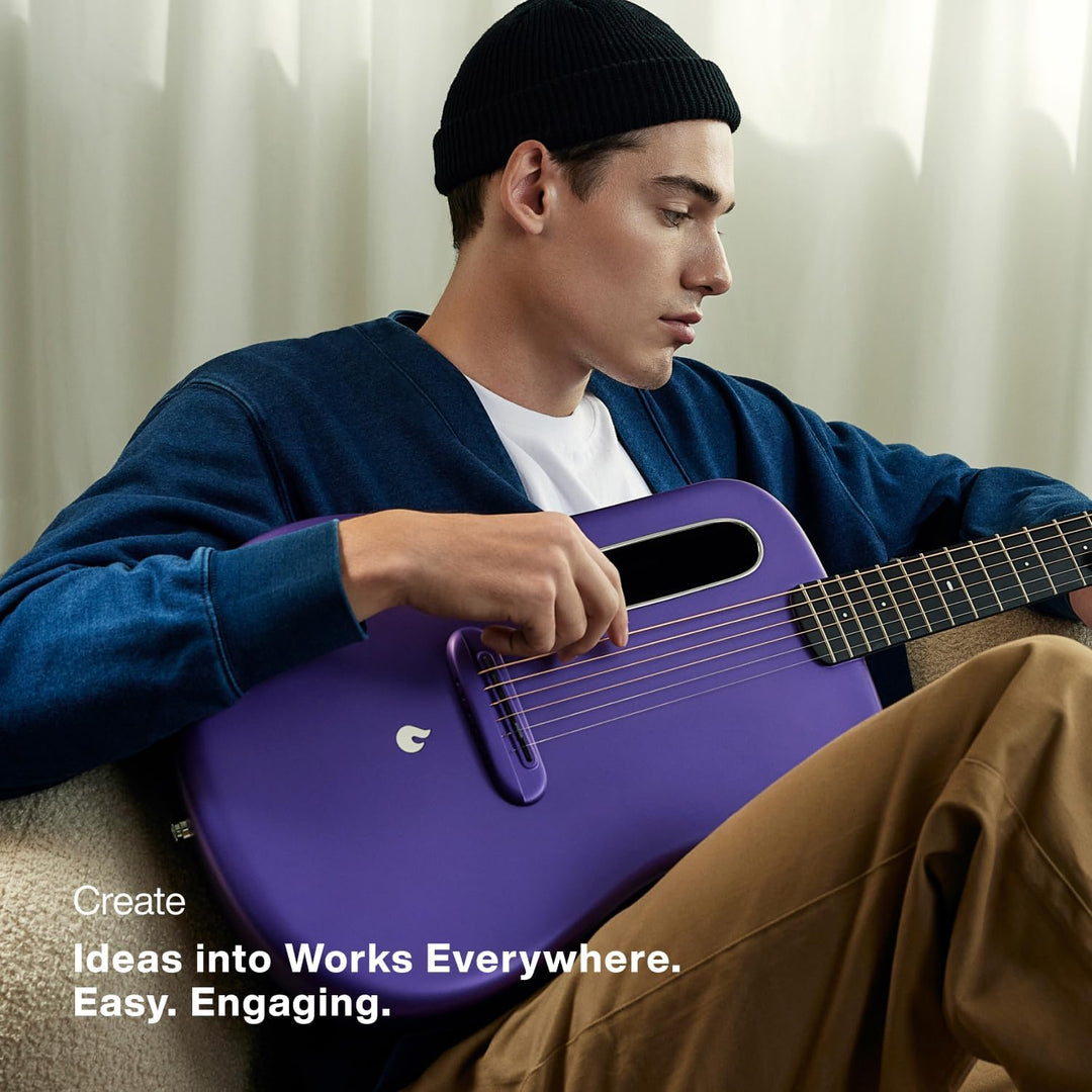 LAVA ME 4 Kohlefaser-Elektroakustikgitarre mit FreeBoost 3.0-System, Smart Gitarre mit Gitarrentasch