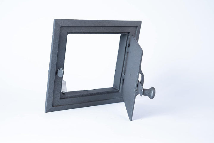 Euro Sezam - Graphit Ofentür aus Gusseisen - Massive dicke Ofentür - Pizzaofentür - DZ057 - Einzeltü