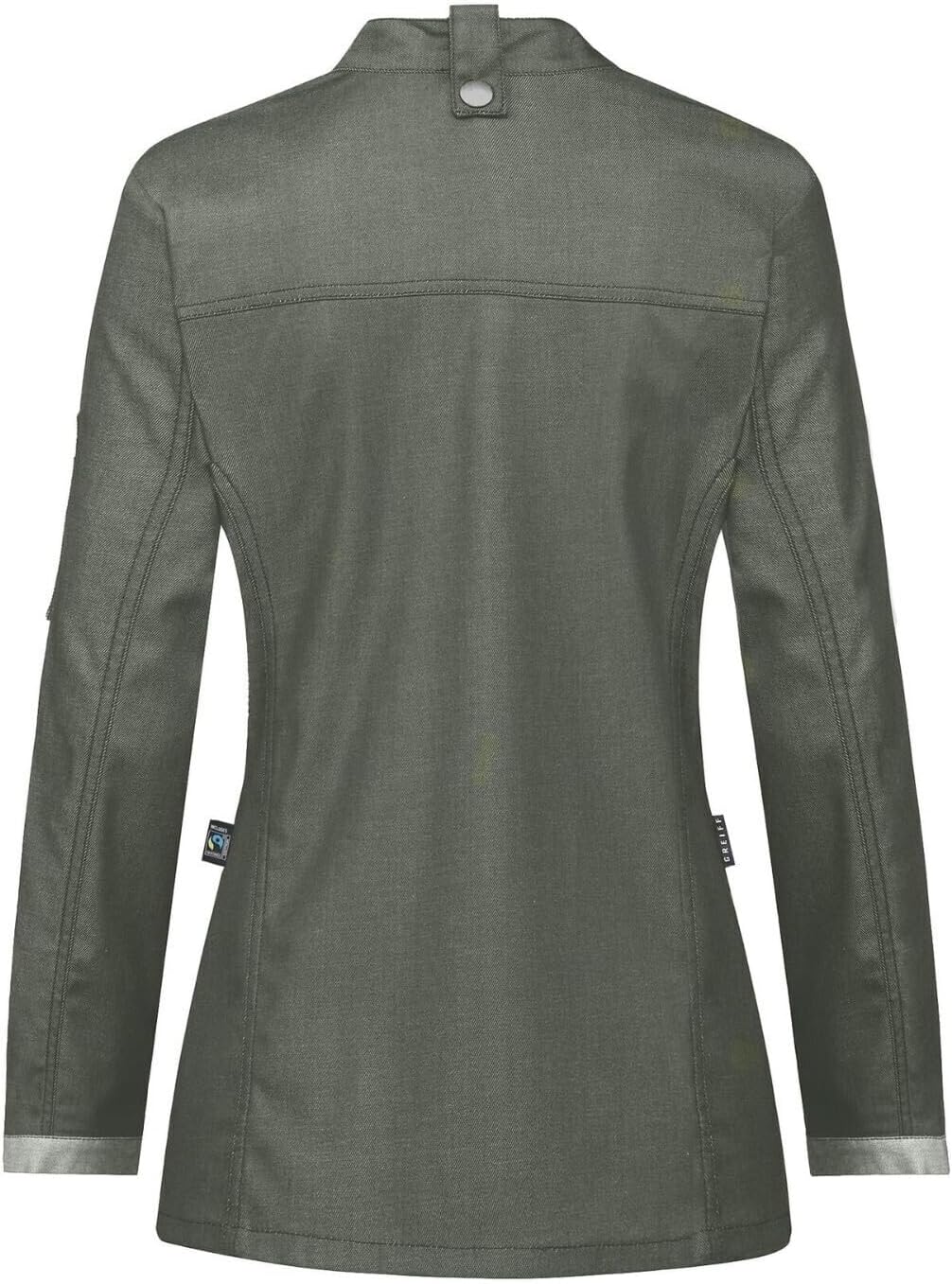 Greiff Gastro Moda Cuisine Damen Kochjacke Bikerstyle Regular Grün XS, Grün XS
