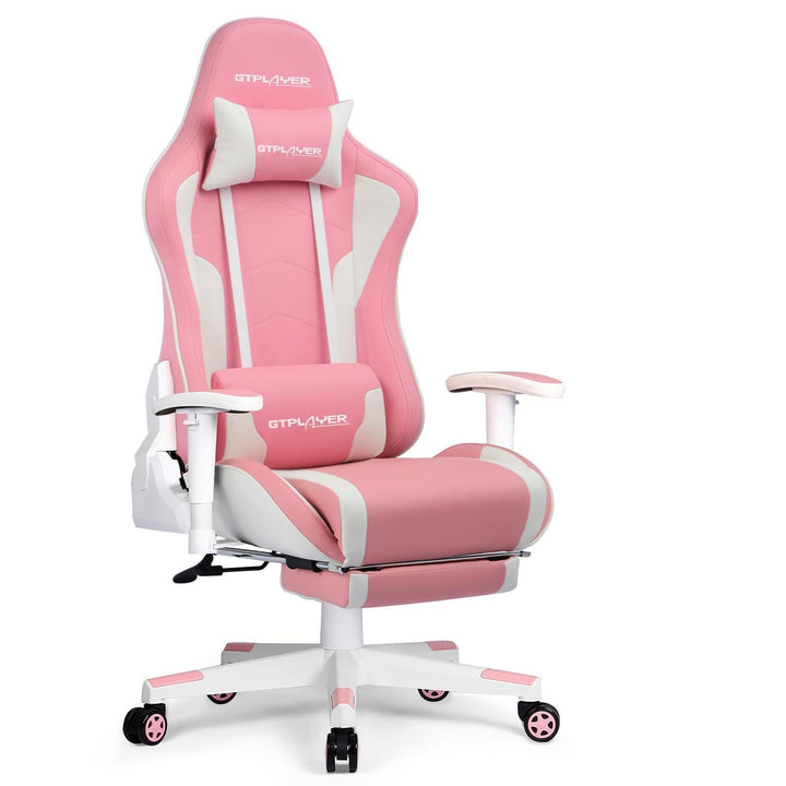 GTPLAYER Gaming Stuhl Gamer Stuhl mit Fussstütze Bluetooth Lautsprecher Ergonomischer Bürostuhl Comp