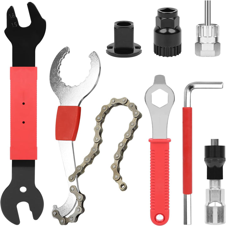 HUTHUHNHN Fahrrad-Werkzeug-Kit, einschliesslich Fahrrad Kurbel Removal Tool, 3-in-1 Fahrrad Kassette