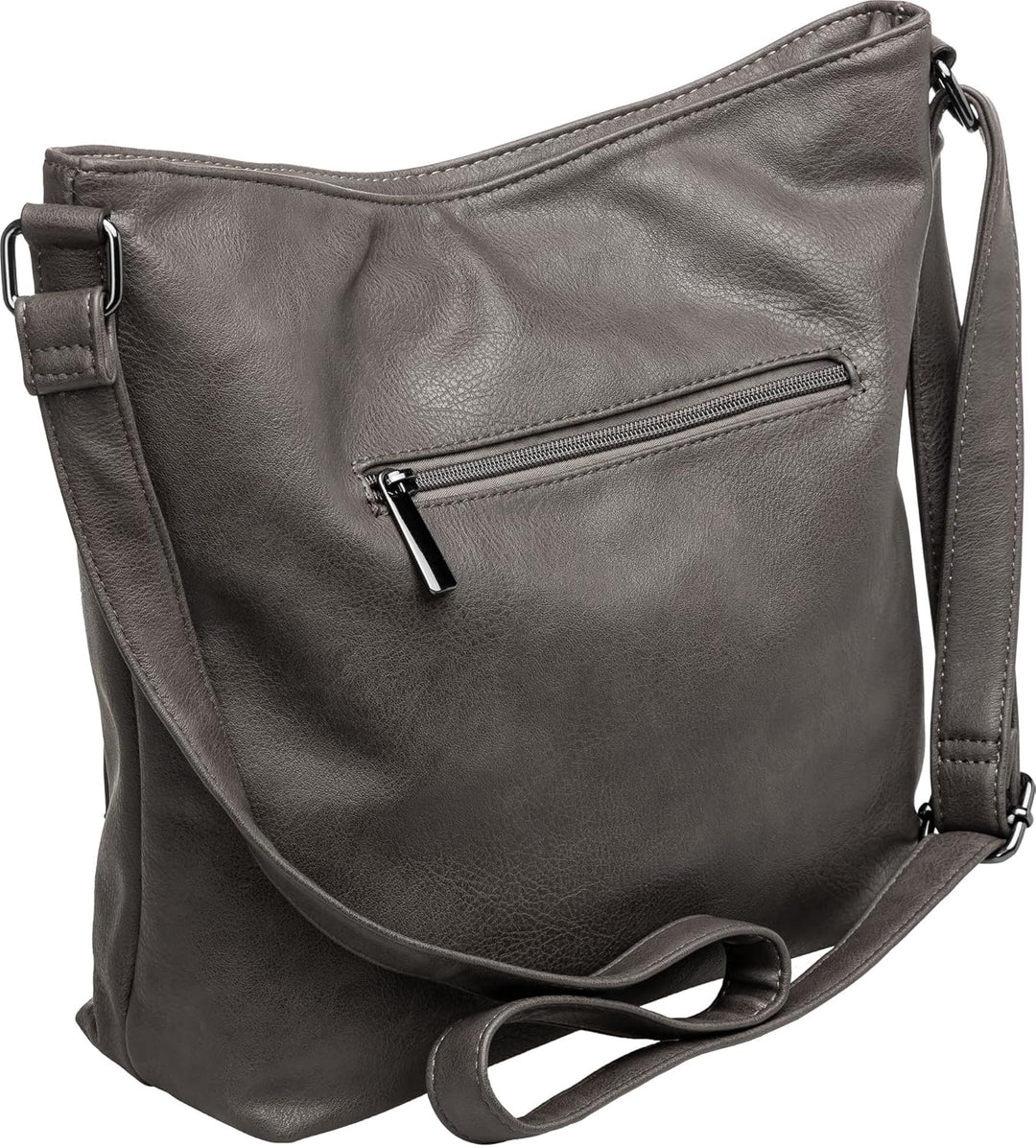 Caspar TS1070 sportlich elegante mittelgrosse Damen Crossbody Bag Umhängetasche Einheitsgrösse Dunke