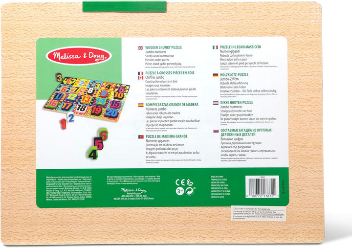 Melissa & Doug Jumbo Numbers Chunky Puzzle, Puzzles, 3+, Gift for Boy or Girl