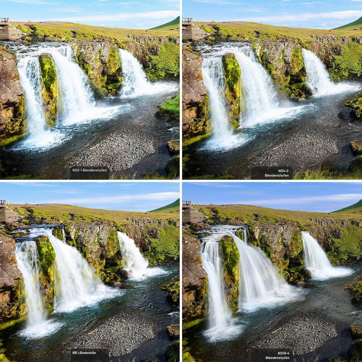 NEEWER 67mm ND Filter Set ND2 ND4 ND8 ND16, Objektivreinigungsstift, Filterbeutel, Graufilter Set, k