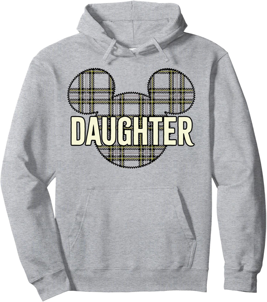 Disney Mickey And Friends Christmas Plaid Mickey Daughter Pullover Hoodie