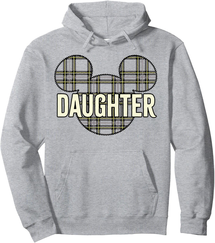 Disney Mickey And Friends Christmas Plaid Mickey Daughter Pullover Hoodie