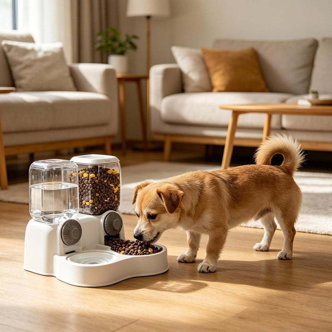 Automatischer Hundefutterspender Staubdicht Grosse Kapazität Selbstfütterung | Hundefutter- und Wass