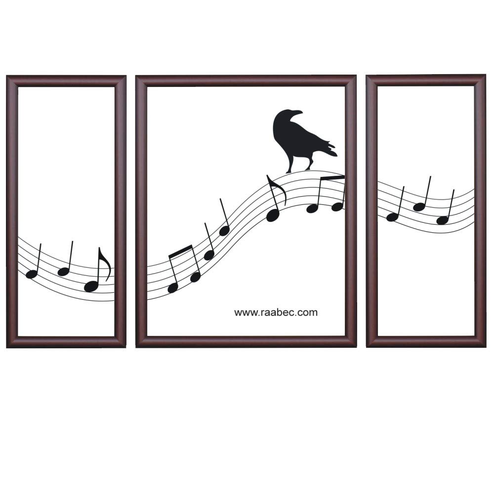 Bilderrahmen Triptychon, Grösse 50x80cm, Farbe Braun, ideal für Malen nach Zahlen Triptychon Bilder
