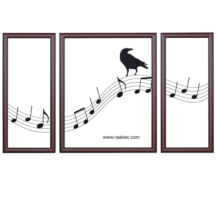 Bilderrahmen Triptychon, Grösse 50x80cm, Farbe Braun, ideal für Malen nach Zahlen Triptychon Bilder