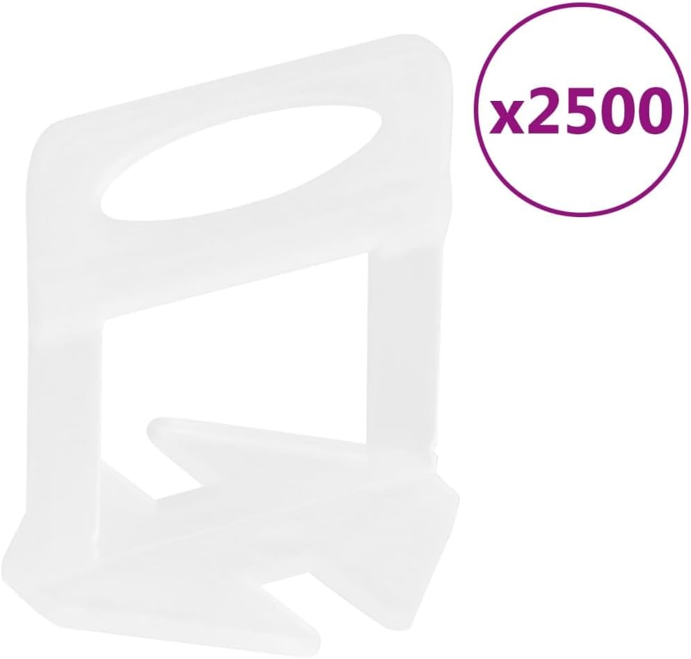 vidaXL Fliesen Nivellierclips 2500 Stk., Fliesen Nivelliersystem Zuglaschen, Nivellier Abstandshalte
