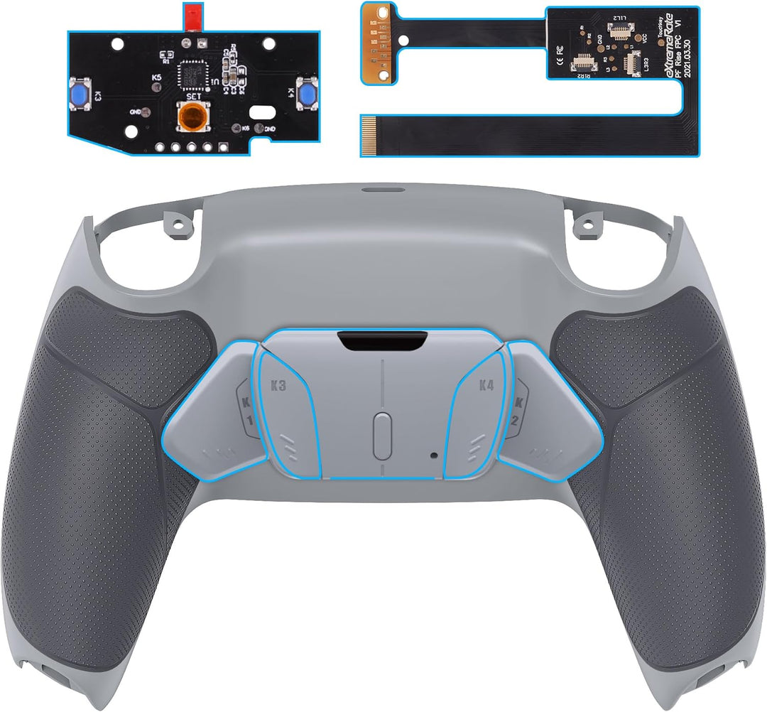 eXtremeRate Programmierbar RISE4 Remap Kit für ps5 Controller BDM-010/020,Remap Board&Rückplate Gehä