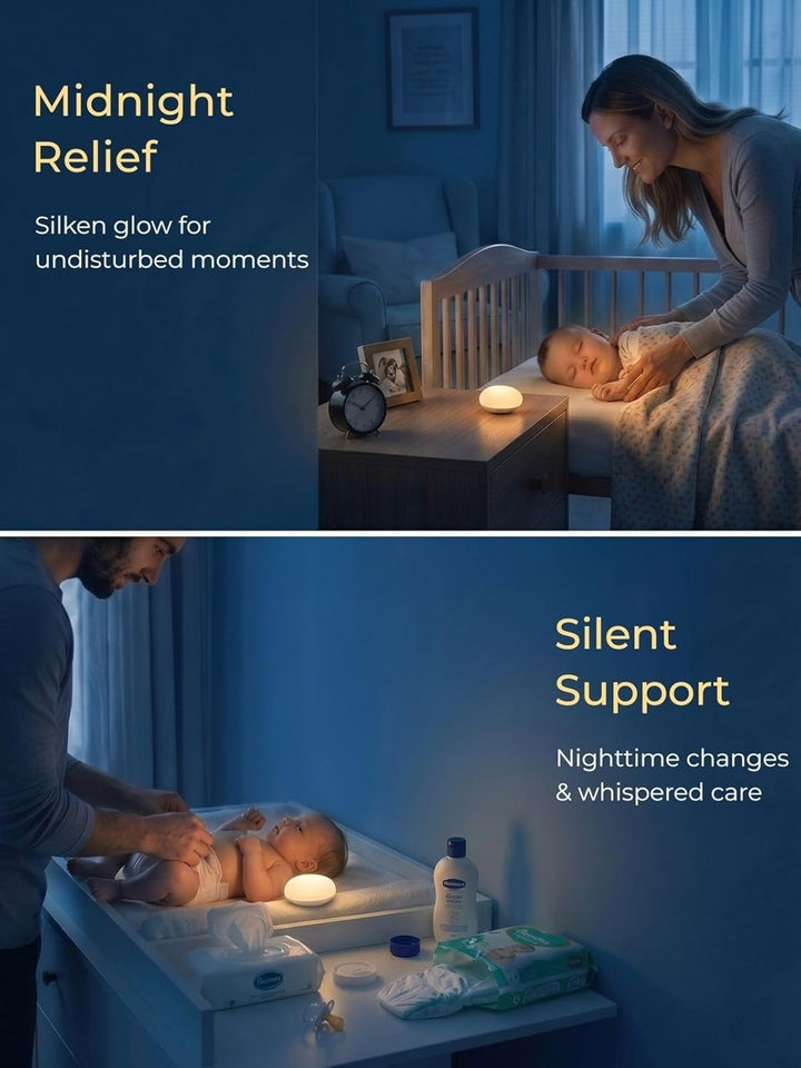 Anico Baby Night Light, Minimalist Nursery Lamp for Breastfeeding, Soft BPA-Free Silicone Touch, Eye
