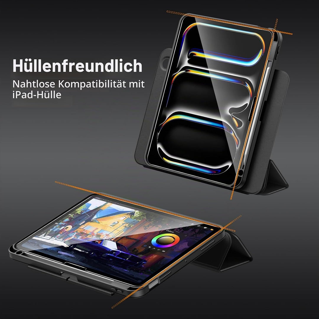 SPARIN 2 Stück Panzer Schutz Glas für iPad Pro 13 Zoll M4 (2024) Schutzfolie, Auto-Installation, Dis