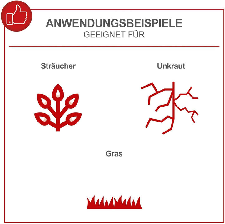 Scheppach Benzin Freischneider PBC330 Rasentrimmer & Motorsense 2in1 | Schnittbreite 430/255mm | Lei