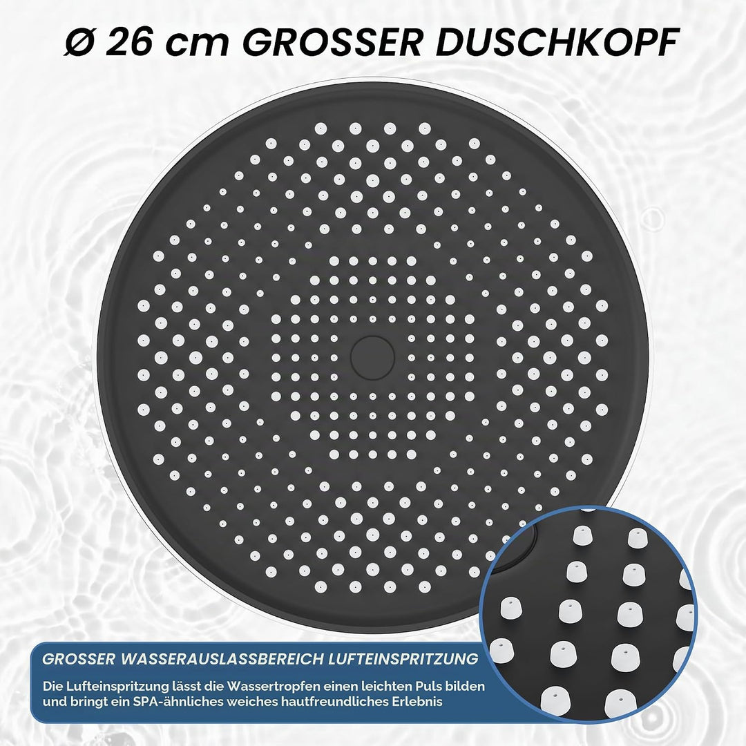 Regenduschkopf, YUANNY 10 Zoll Duschkopf Regendusche Wassersparend Universal-Kopfbrause mit Anti-Kal