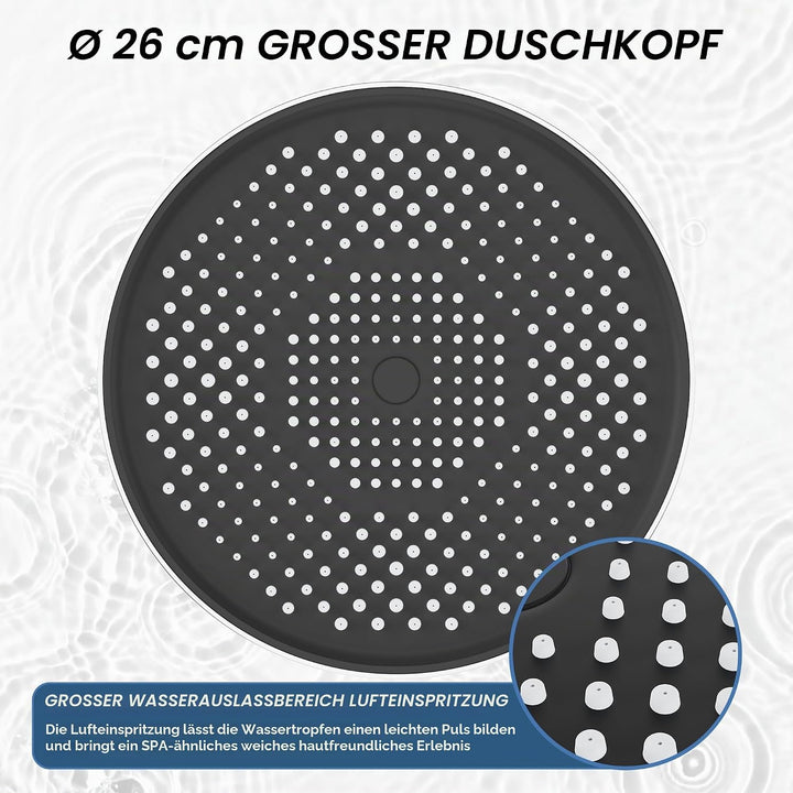 Regenduschkopf, YUANNY 10 Zoll Duschkopf Regendusche Wassersparend Universal-Kopfbrause mit Anti-Kal