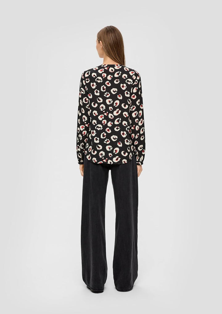 s.Oliver Viskosebluse mit Dobby-Struktur 36 99a1_schwarz, 36 99a1_schwarz