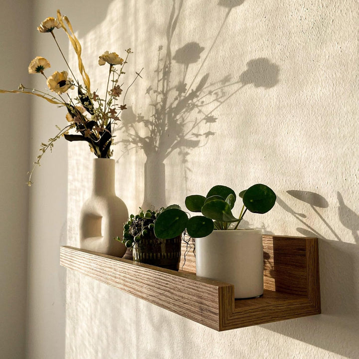 MOBILI FIVER, 2er-Set Bilderregale First, 60 cm, rustikale Eiche, Made In Italy 60 x 13 x 8 cm Rusti