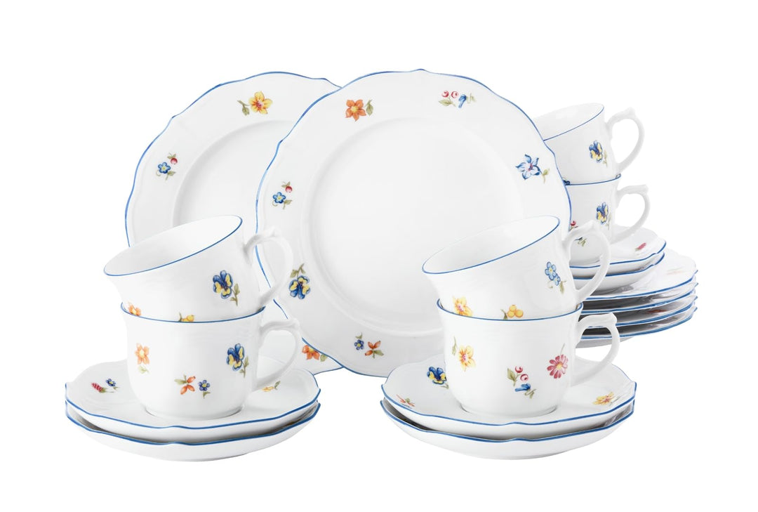 Seltmann Weiden 001.717234 Kaffeeservice 18-teilig Sonate Nostalgie, Weiss, 43.0 x 24.0 x 18.1 cm 18