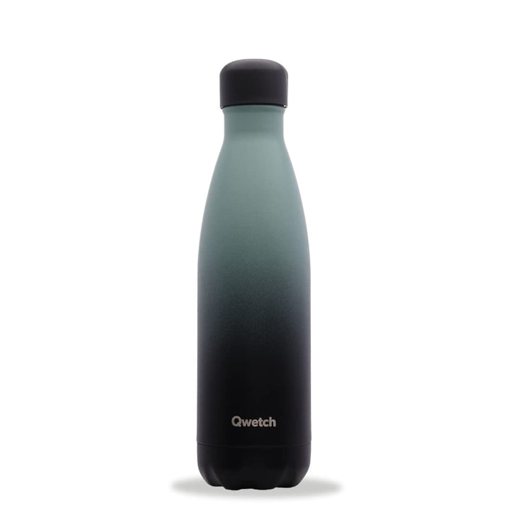 QWETCH - Isothermische Originals Flasche - Graphite Khaki/Schwarz 500ml - Nomadische Edelstahlflasch