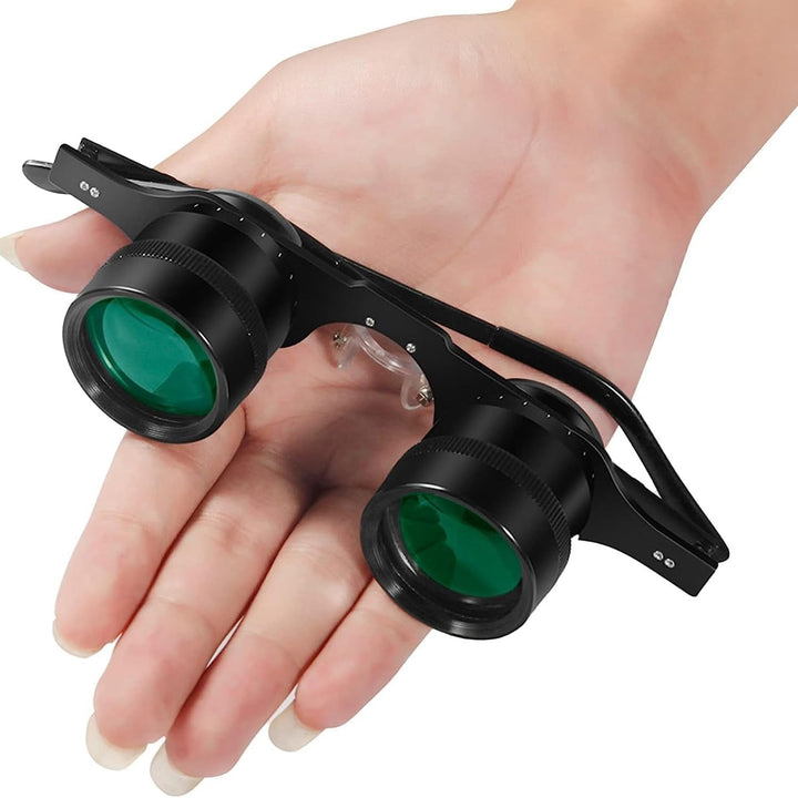 Angel-Fernglas-Brille, Handfernglas, Tragbar, Freihändiges Fernglas, Teleskop, 10-Fach-Zoom-Brille f