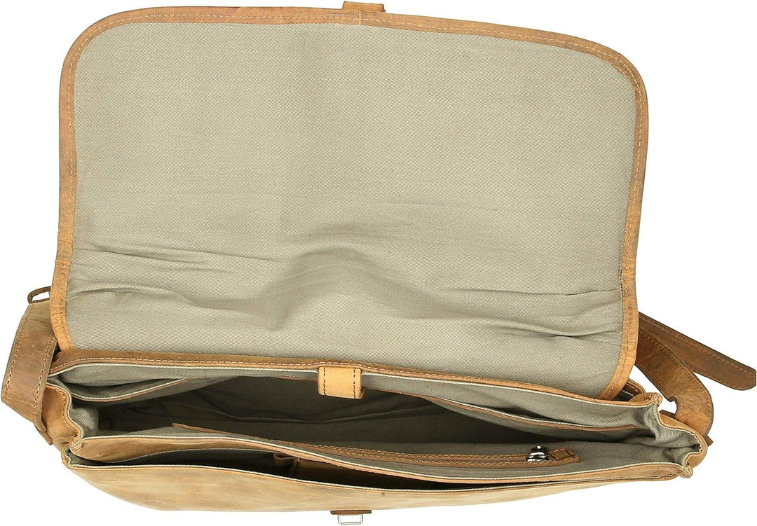 Harolds Antik Kuriertasche 37 cm Natur