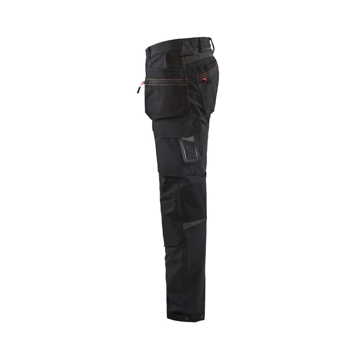 Blaklader 152216459956C56 4-Wege Stretch Handwerker Arbeitshose, Schwarz/Rot, Grösse C56