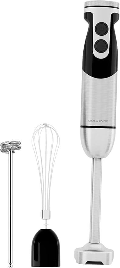 MegaWise 3-in-1 Stabmixer mit Titanbeschichtung, 400W Leistung mit 12 Geschwindigkeiten, 80% Schärfe
