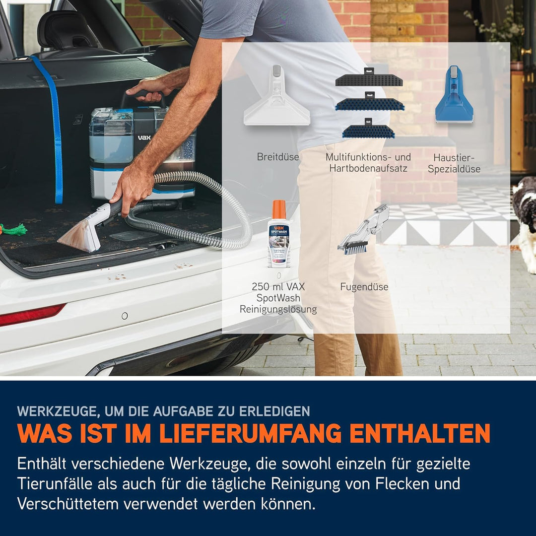 Vax SpotWash Max Duo Fleckenreiniger Leistungsstarker Teppich-und Polsterreiniger Gerät mit SpinScru