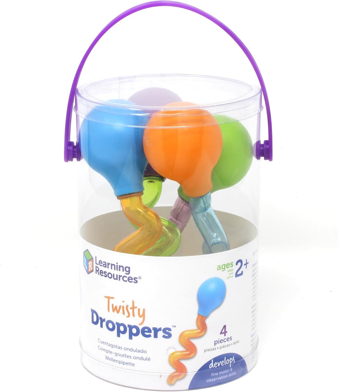 Learning Resources Twisty Droppers, ab 2 Jahren, Pipetten für Kinder, Feinmotorik-Förderung, Sensori