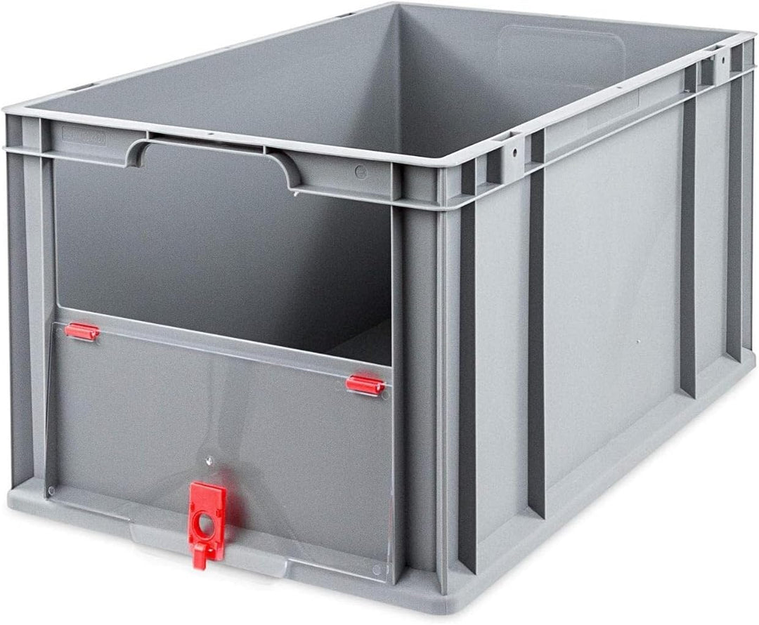 SparSet 10x Eurobox NextGen Insight Cover | HxBxT 32x40x60 | 65 Liter | Hoch/Rot | Eurobehälter, Tra