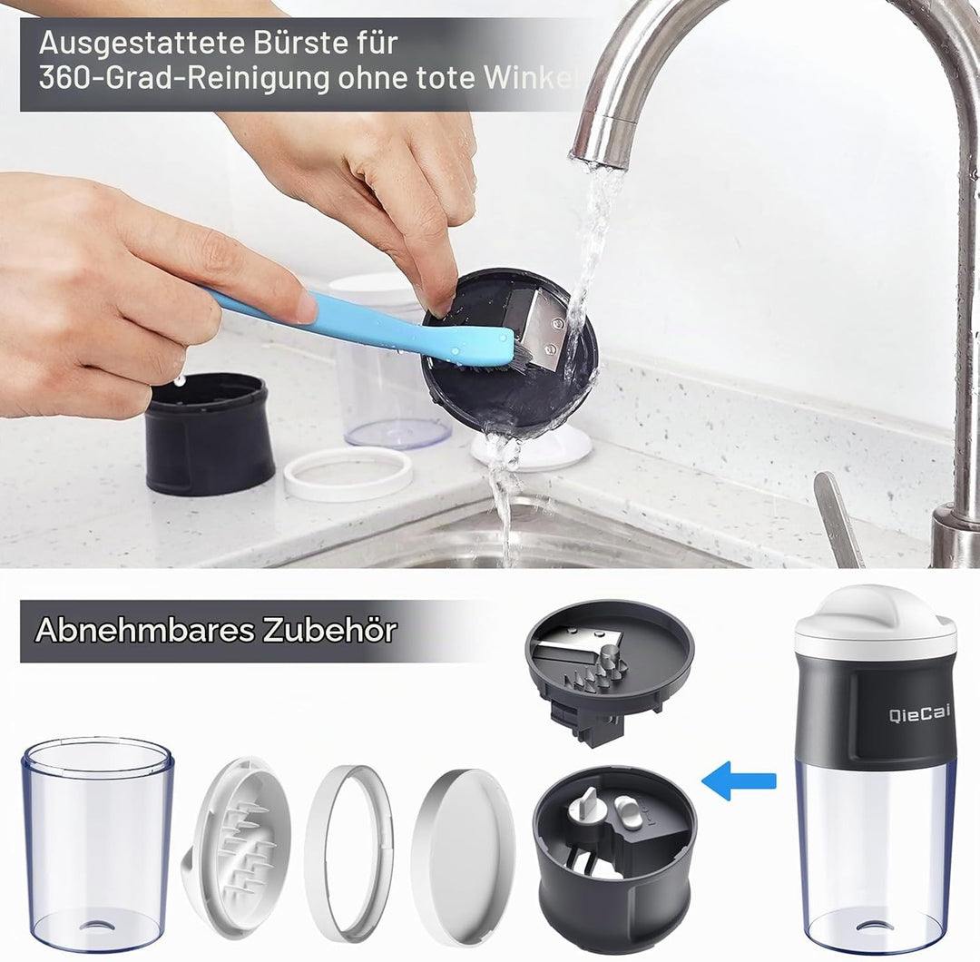 Spiralschneider Gemüse mit Behälter- 4 in 1 zucchini spiralschneider Gemüseschneider Spaghetti Gemüs