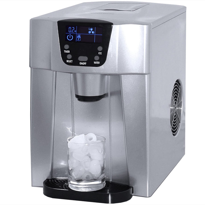Gino Gelati GG-500 Water Digitaler Eiswürfelbereiter mit Eiswasserfunktion Eiswürfelmaschine