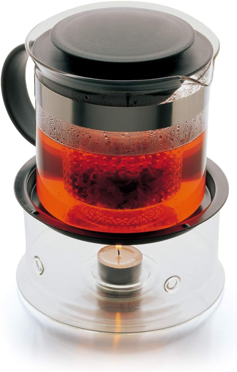 Bodum 1875-01 Teebereiter bistroNouveau (Kunststoff Teesieb, Hitzebeständiges Glas, 1,0 liters) schw