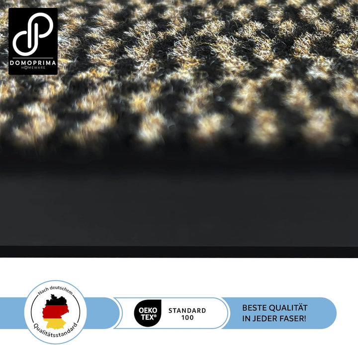 DOMOPRIMA Schmutzfangmatte 90x150 cm braun meliert in Gewerbequalität geruchsneutral Fussmatte für I