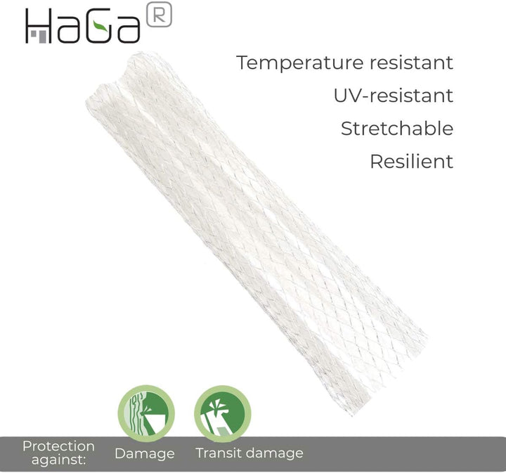 HaGa® Obstnetz Gemüsenetz Aufbewahrung Masche 10mm transparent 500m Länge 500 m, 500 m