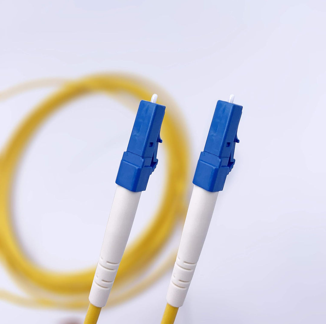 Elfcam - 25m Glasfaserkabel LC/UPC auf LC/UPC Simplex Singlemode 9/125 µm, LWL Kabel LSZH (25M), 25M