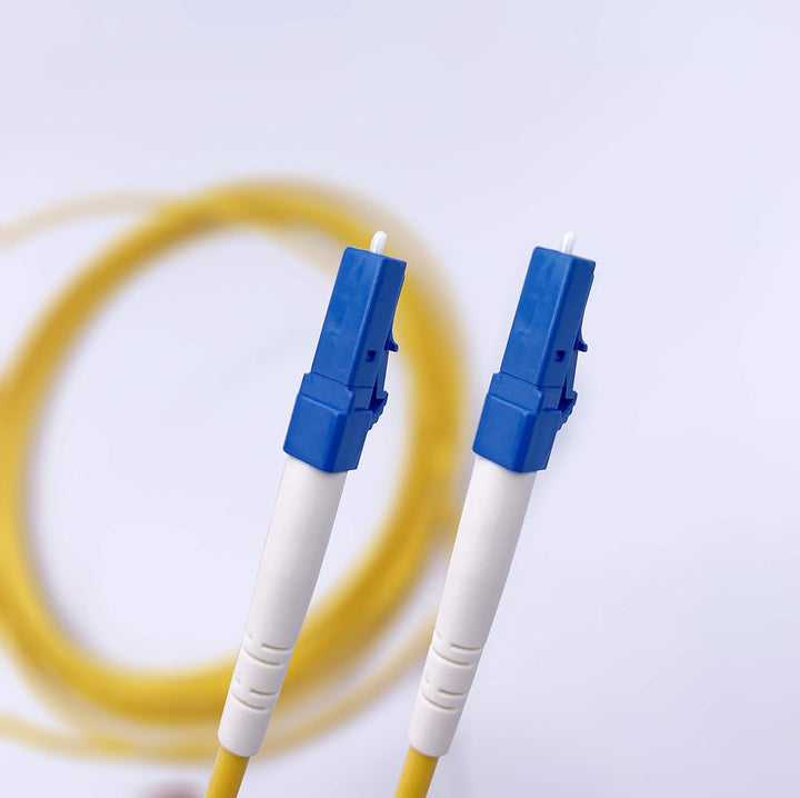 Elfcam - 50m Glasfaserkabel LC/UPC auf LC/UPC Simplex Singlemode 9/125 µm, LWL Kabel LSZH (50M), 50M