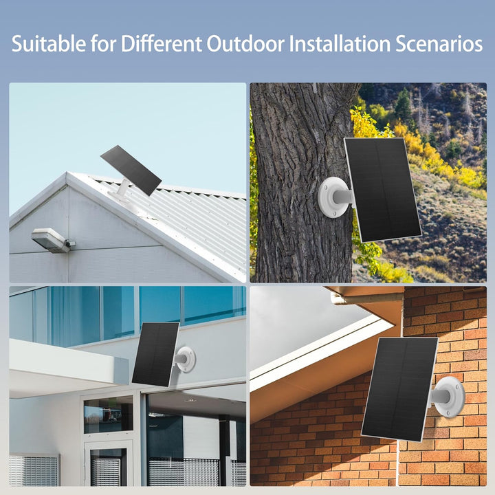 Nicesolar Solarpanel für Überwachungskamera, USB-Solarpanel kompatibel mit wiederaufladbarer Akku-Ka