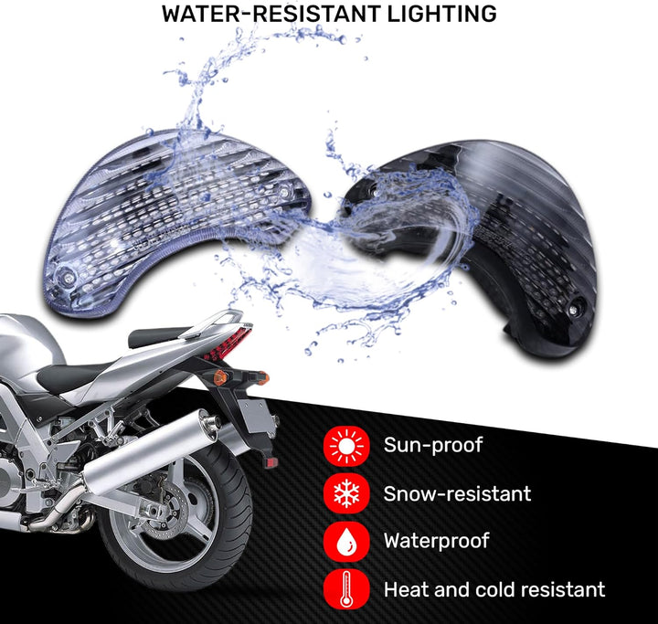 aVDB-moto LED Bremslicht/Rücklicht kompatibel mit SUZUKI SV 650 S SV650S 1999-02 Plug & Play mit int