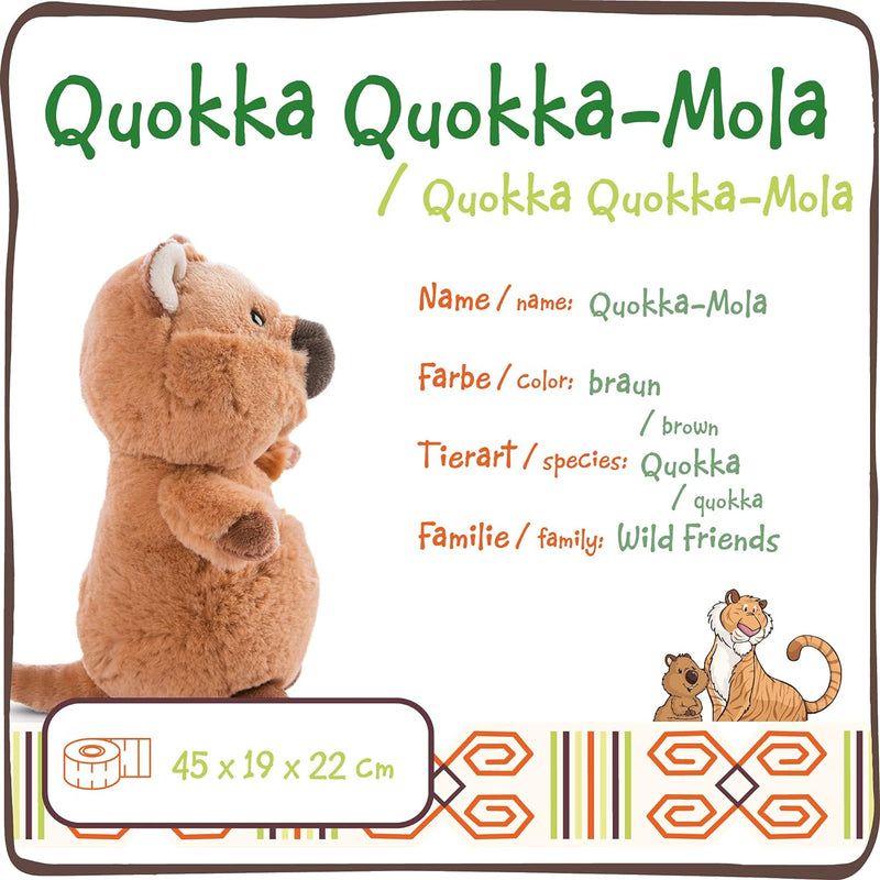 NICI Kuscheltier Quokka-Mola 45cm – Nachhaltiges Plüschtier für Mädchen, Jungen & Babys – Flauschige